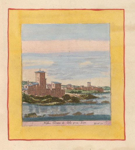 View of Notre Dame on the île Barbe near Lyon
