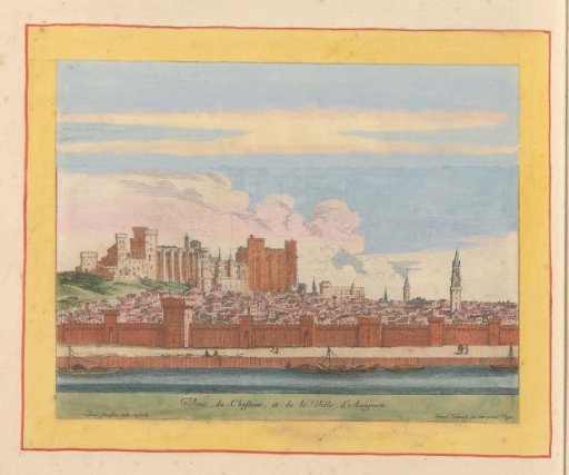 View of Avignon with the castle