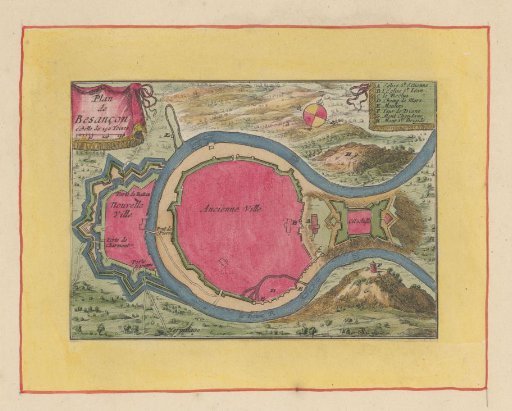Fortress map of Besançon