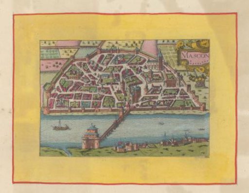 View of Mâcon in Bird's-Eye Perspective