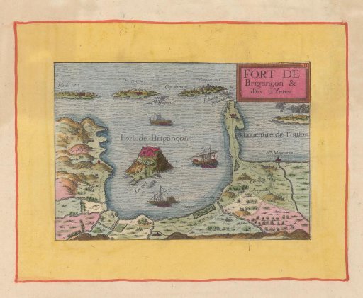 Map of the Fort of Brégançon and the Îles d'Hyères