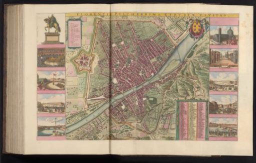 View of Florence in bird's-eye perspective