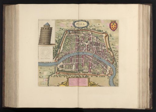View of Pisa in bird's-eye perspective