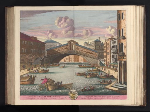 View of the Grand Canal and the Rialto Bridge in Venice