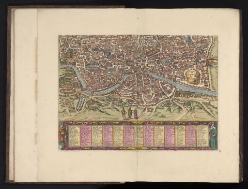View of Rome in bird's-eye perspective