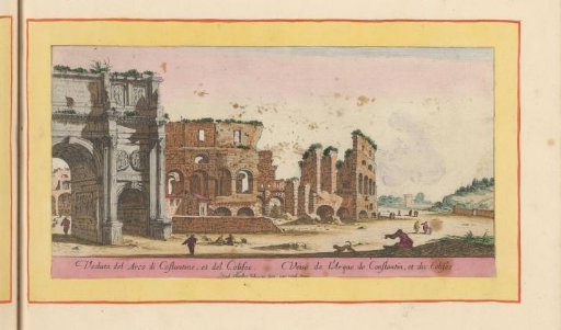 Arch of Constantine and the Colosseum in Rome