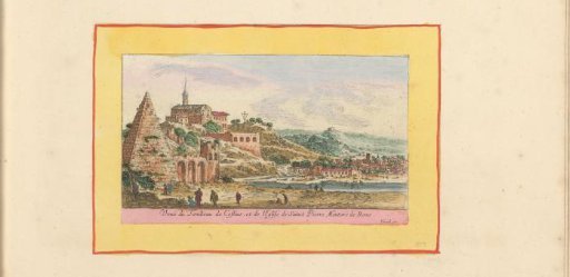 Pyramid of Cestius and San Pietro in Montorio in Rome