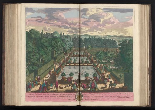 Ponds and fountains in the garden of the Villa d'Este at Tivoli