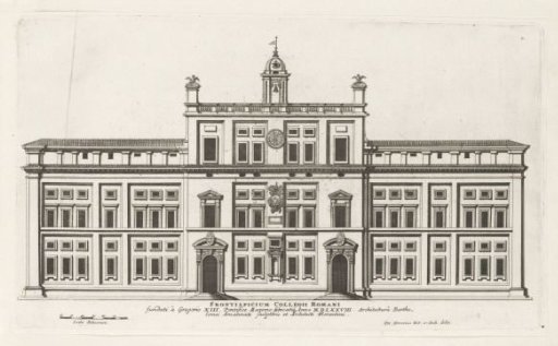 Façade of the Collegio Romano in Rome