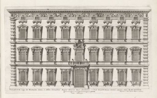 Facade of the Palazzo Madama in Rome