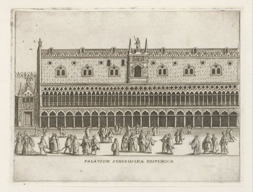 Facade of the Doge's Palace in Venice