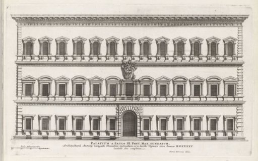 Facade of the Palazzo Farnese in Rome
