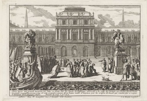 Aeneas arrives at Carthage with Dido