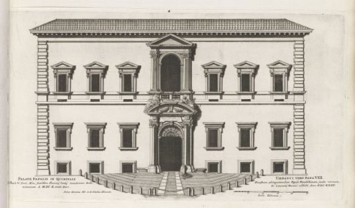 Facade of the Palazzo del Quirinale in Rome