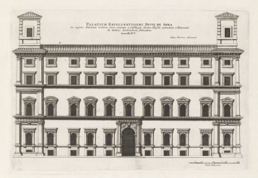 Facade of Palazzo Sora in Rome
