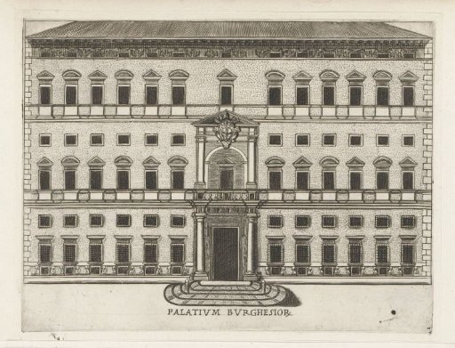 Facade of Palazzo Borghese in Rome