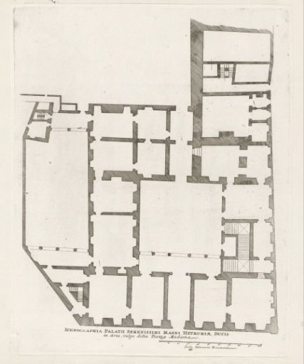 Plan of Palazzo Madama in Rome