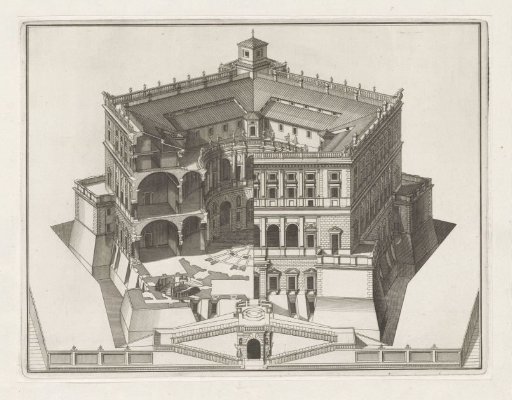 View of Villa Farnese at Caprarola