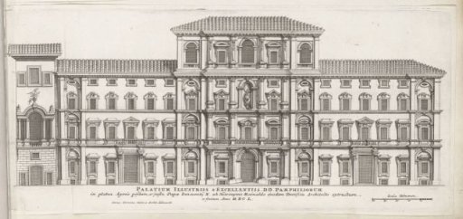 Facade of the Palazzo Pamphili in Rome