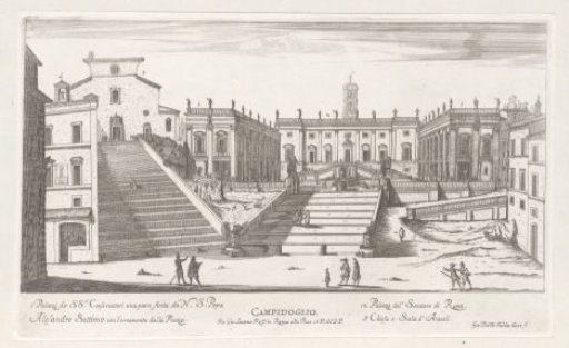 Stairs to Piazza del Campidoglio and Santa Maria in Aracoeli in Rome