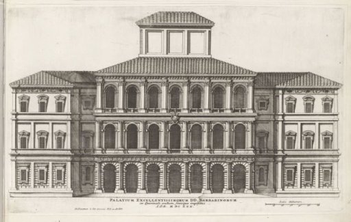 Facade of the Palazzo Barberini in Rome