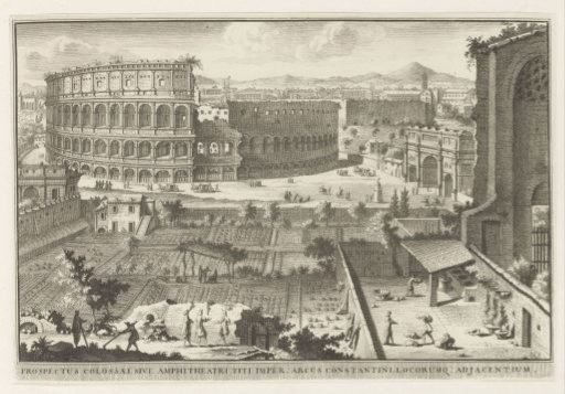 Colosseum and the Arch of Constantine in Rome