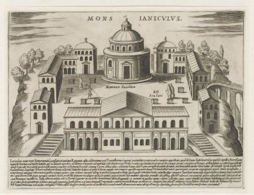 Buildings on the Janiculum in Rome
