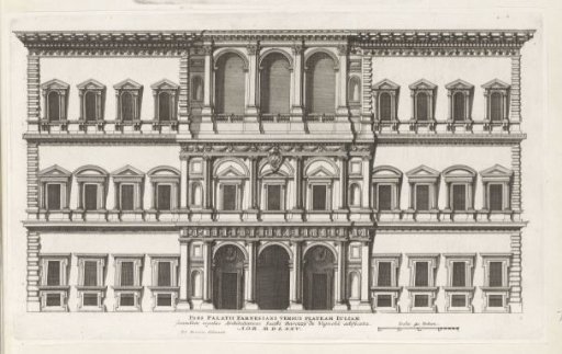 Facade of the Palazzo Farnese in Rome