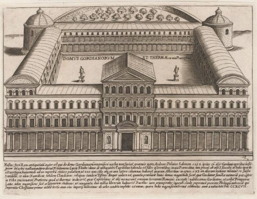 The house and baths of Emperor Gordianus on the Via Praenestina in Rome