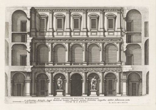 Courtyard of the Palazzo Farnese in Rome