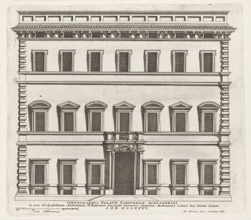 Façade of the Palazzo Valentini in Rome