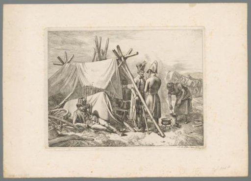 Cossacks cooking at their camp