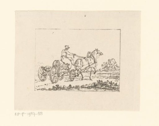 Horse and Wagon with a Barrel