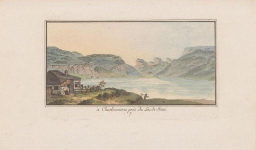 View of Les Charbonnières on the Lake of Joux