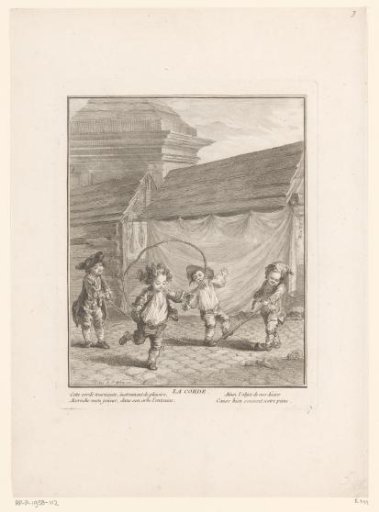 Four Children Playing with Jump Ropes