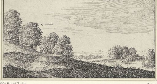 River landscape with walking figures near Albury