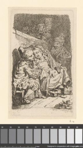Boy with his hands under the skirt of a girl