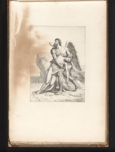 Winged Boy Lifted by a Winged Man