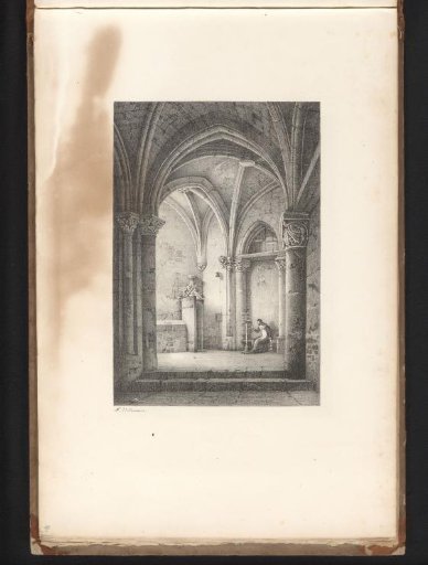 Nun with a parrot in a chapel