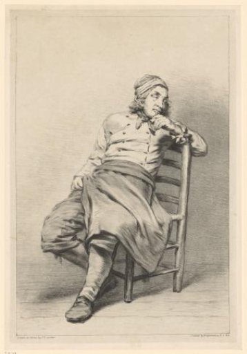 Smoking Man on a Chair