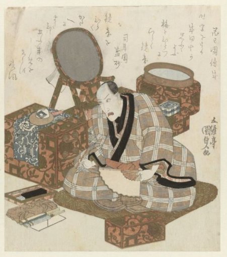 Ichikawa Danjûrô VII in his dressing room