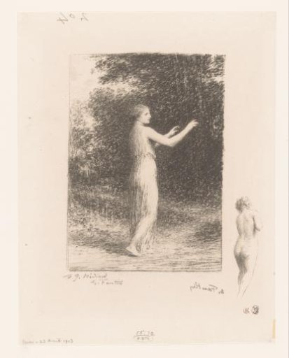 Maid of Lycus walks in nature