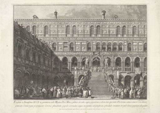 Ceremonial installation of a Doge in the courtyard of the Doge's Palace