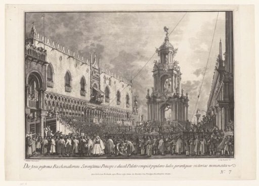 Acrobats in front of the Doge's Palace