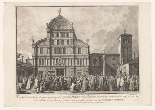 The Doge and his retinue in front of San Zaccaria on Easter Sunday