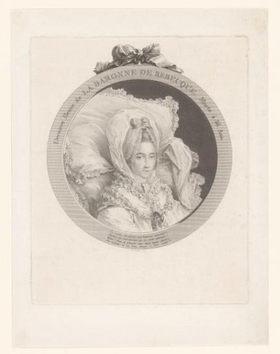 Portrait of Baroness van Rebecque seated against cushions