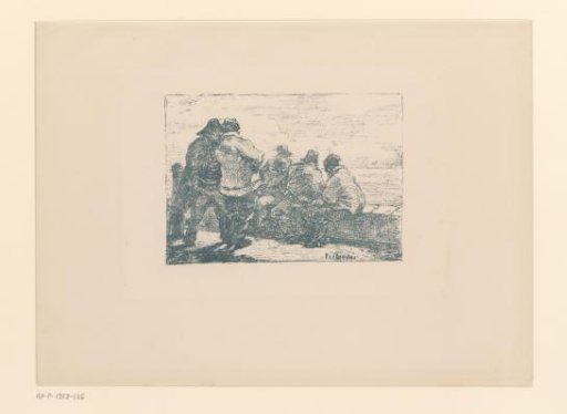 Six Fishermen at the Quay