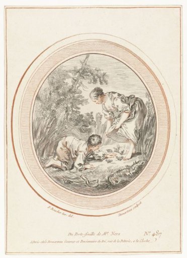 Peasant Boy and Girl with Chicks