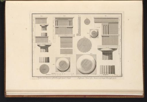 Cross-section of Columns and Architectural Details of a Temple