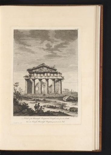 View of the Ruins of a Temple in Paestum